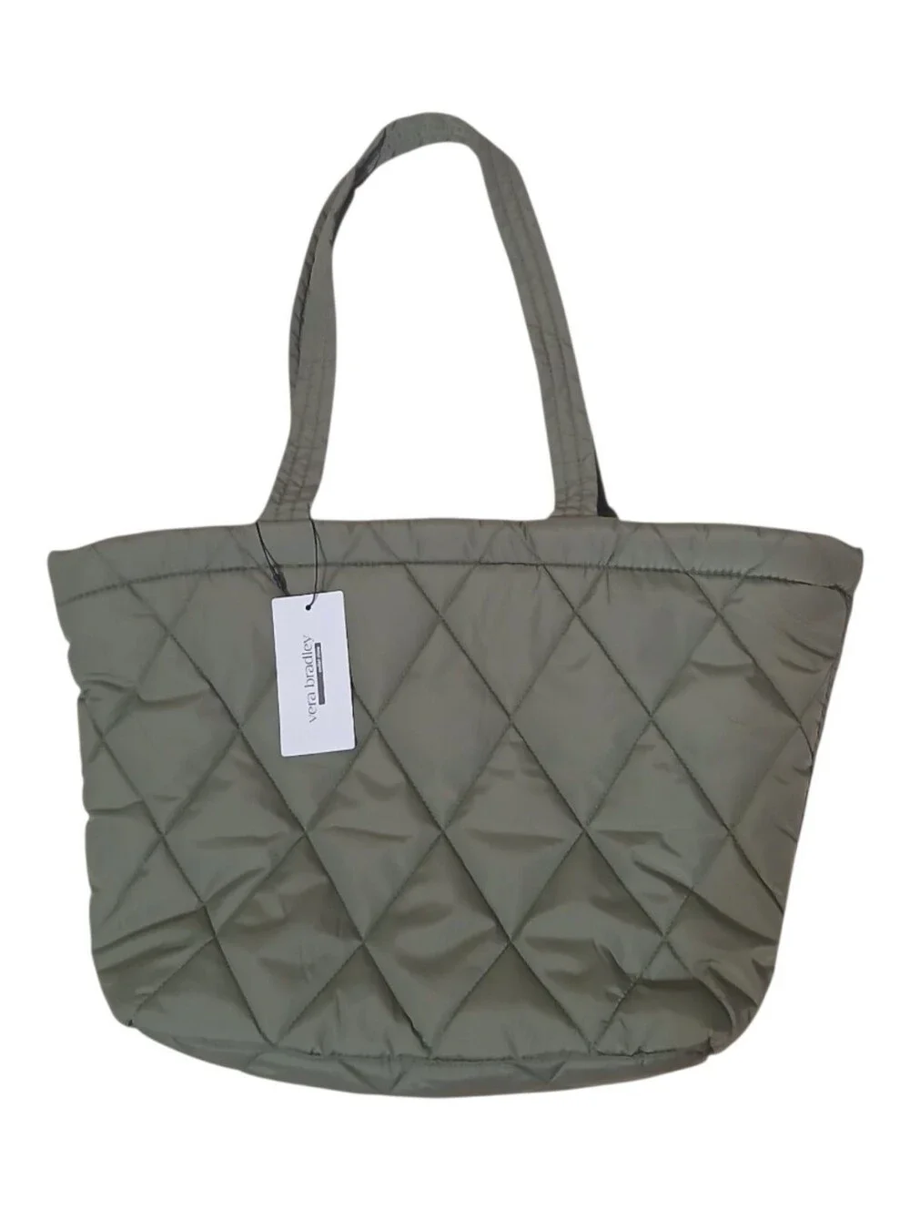 Vera Bradley small East West Tote Deep Lichen Green Ultralight